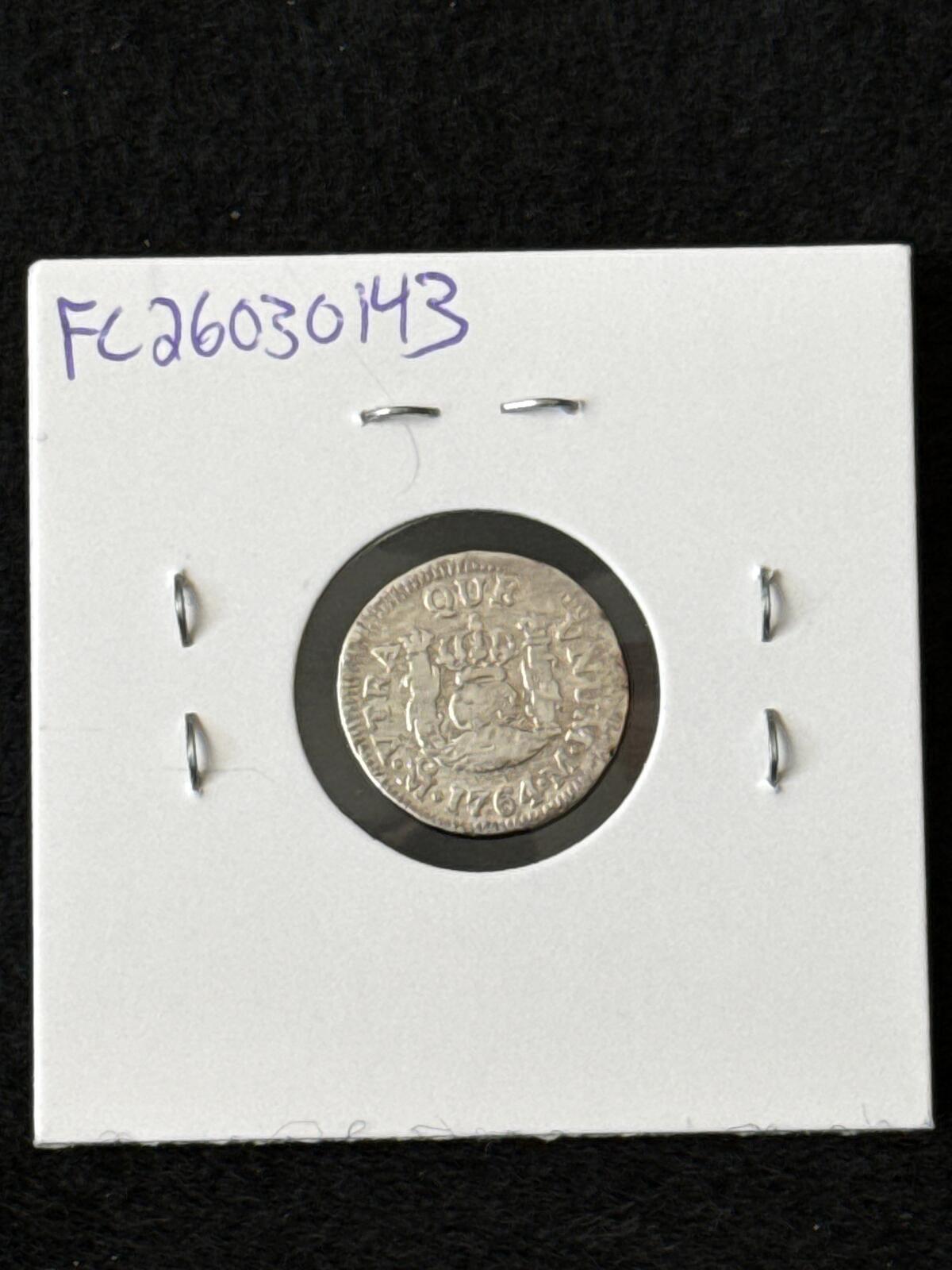1764 Mo Mexico (Spanish Colonies) 1/2 Real - KM68 - XF - .917 Silver - FC26030143