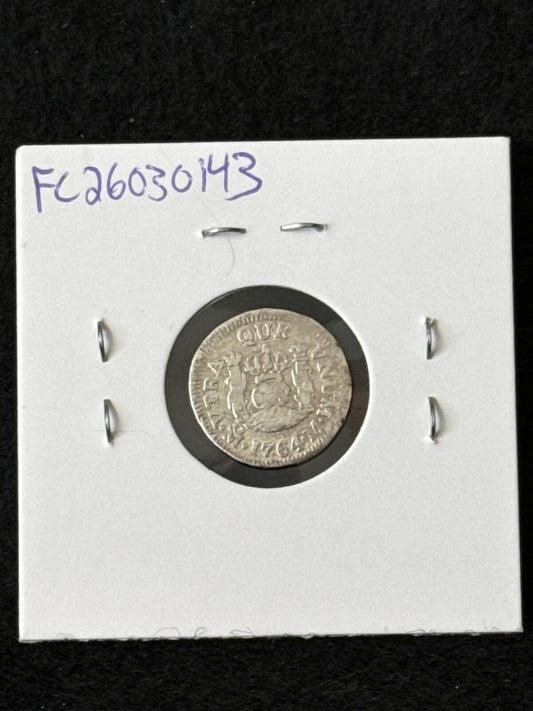 1764 Mo Mexico (Spanish Colonies) 1/2 Real - KM68 - XF - .917 Silver - FC26030143