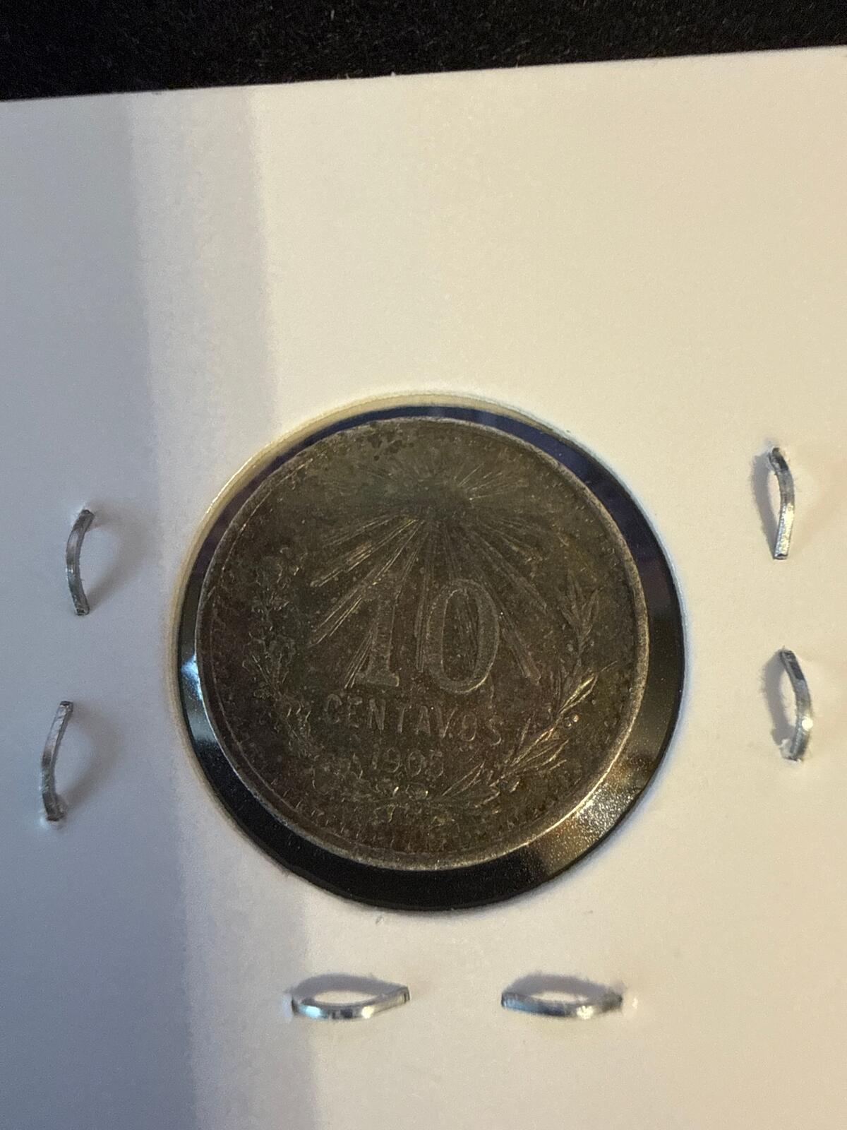 1905 Mexico 10 centavos .800 silver XF Toner