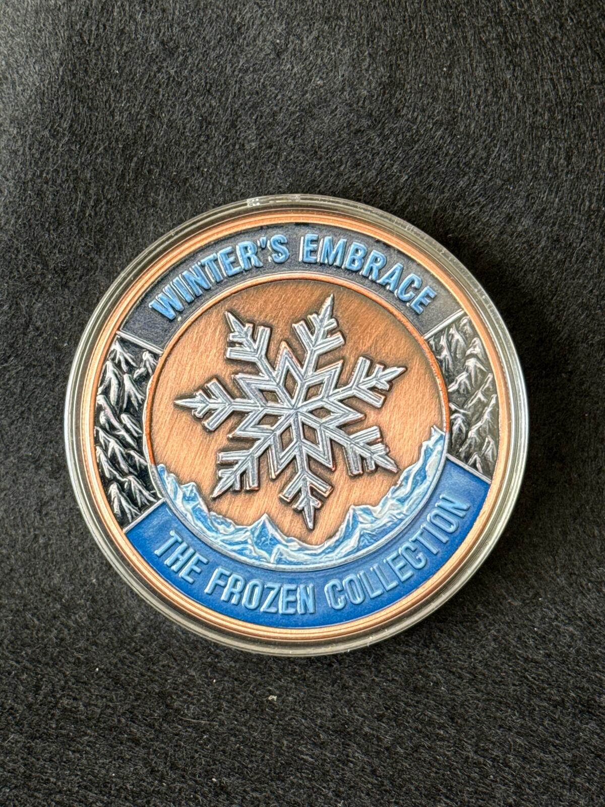 5 oz "Winter's Embrace" Colorized Copper Round - CB26030042