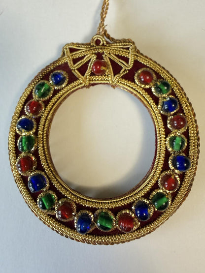 Vintage Handcrafted Christmas Ornament Lot – 9 Pieces – Beaded, Embroidered