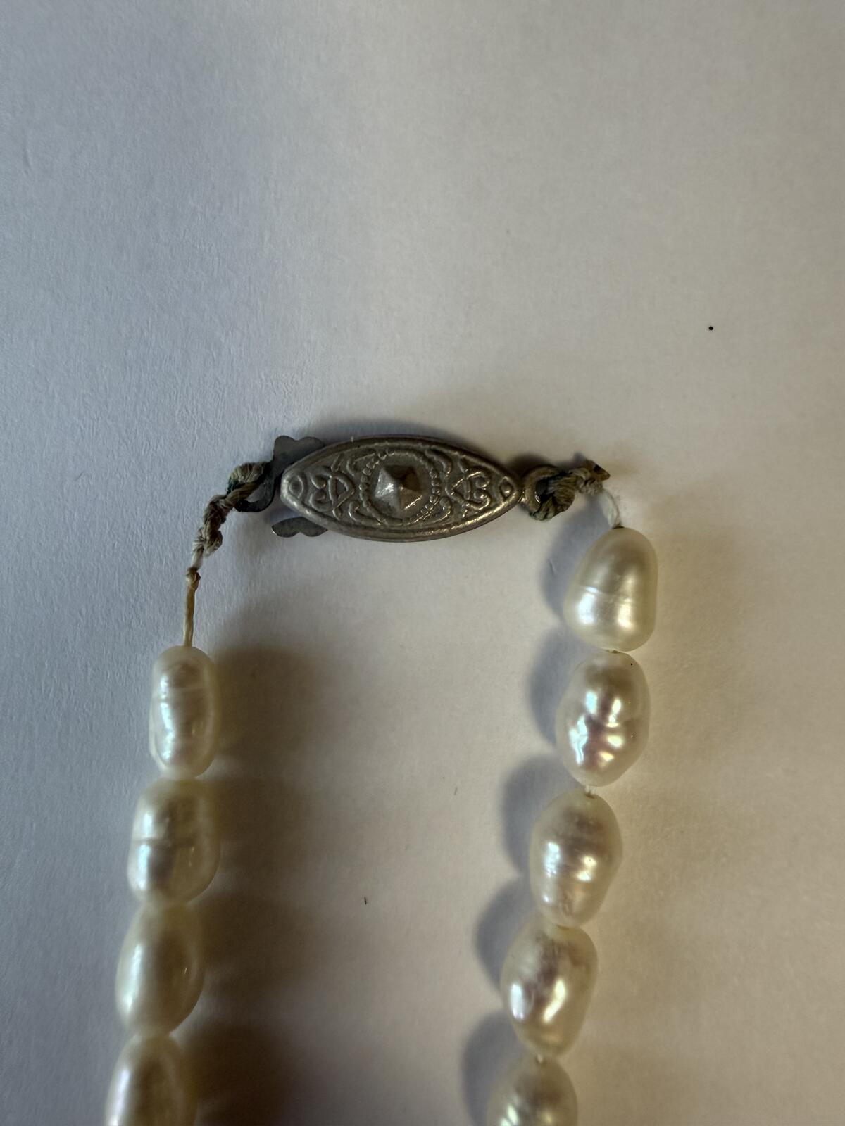 Vintage Faux Pearl Necklace Lot 3 Strand Single Strand Beaded Necklaces