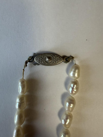 Vintage Faux Pearl Necklace Lot 3 Strand Single Strand Beaded Necklaces
