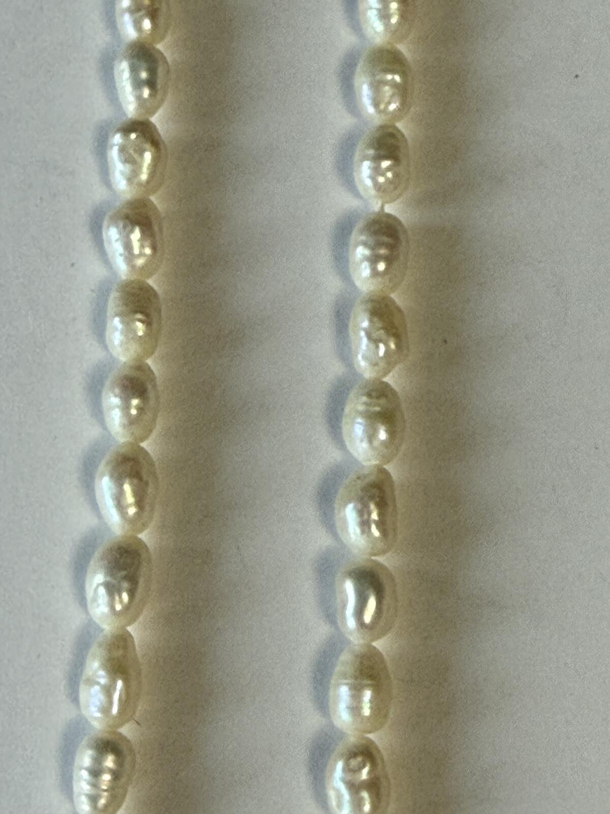 Vintage Faux Pearl Necklace Lot 3 Strand Single Strand Beaded Necklaces