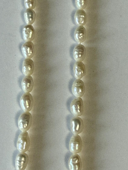 Vintage Faux Pearl Necklace Lot 3 Strand Single Strand Beaded Necklaces