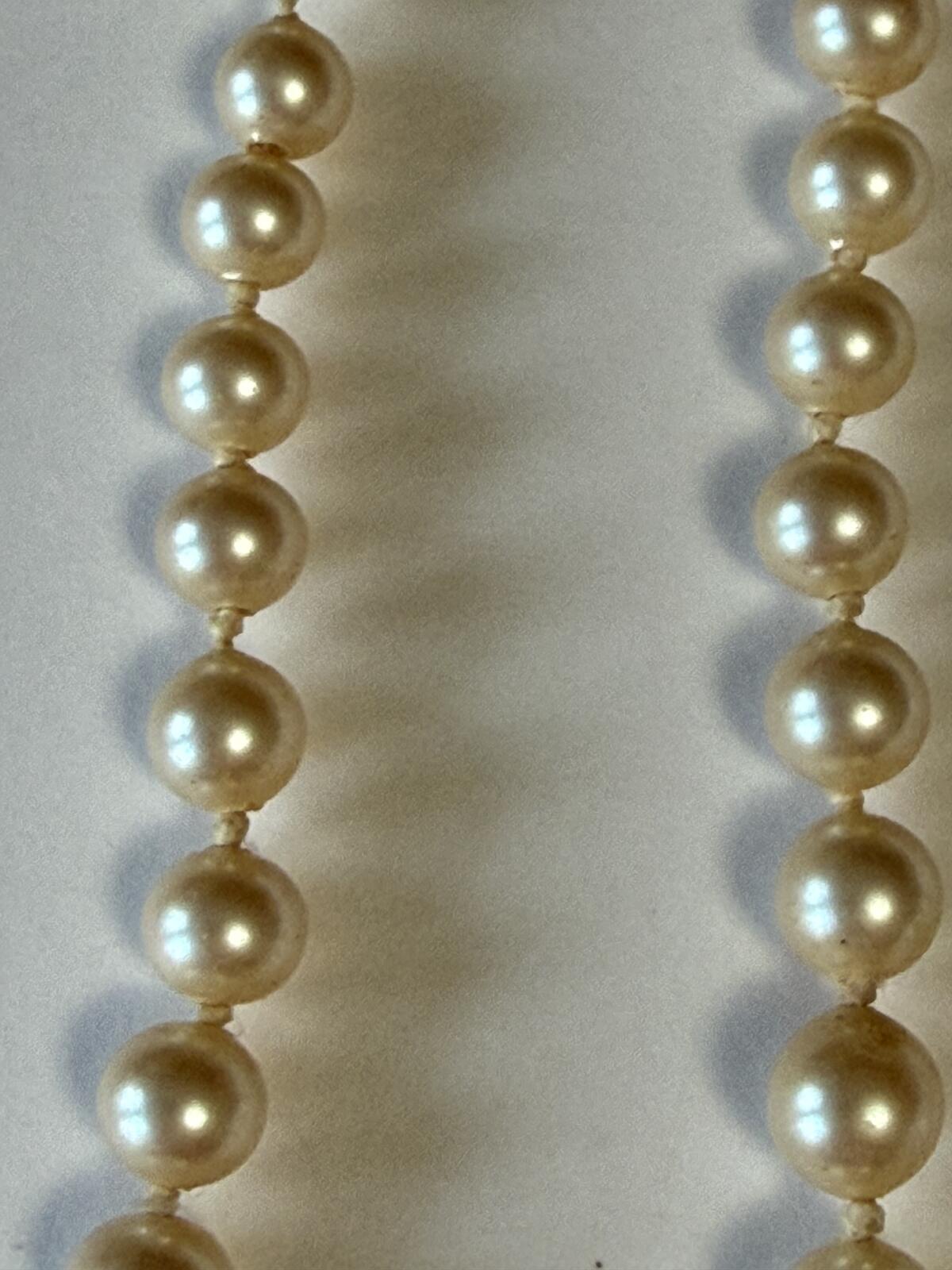 Vintage Faux Pearl Necklace Lot 3 Strand Single Strand Beaded Necklaces