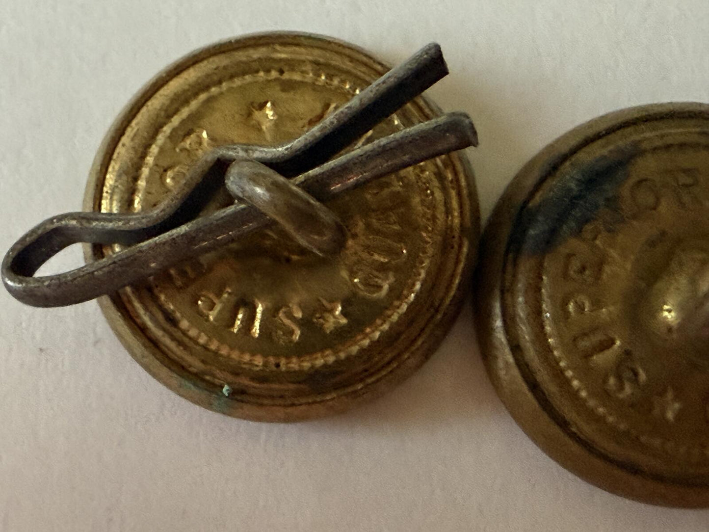 Lot of 4 Vintage Philadelphia Police Uniform Buttons Brass Superior Quality