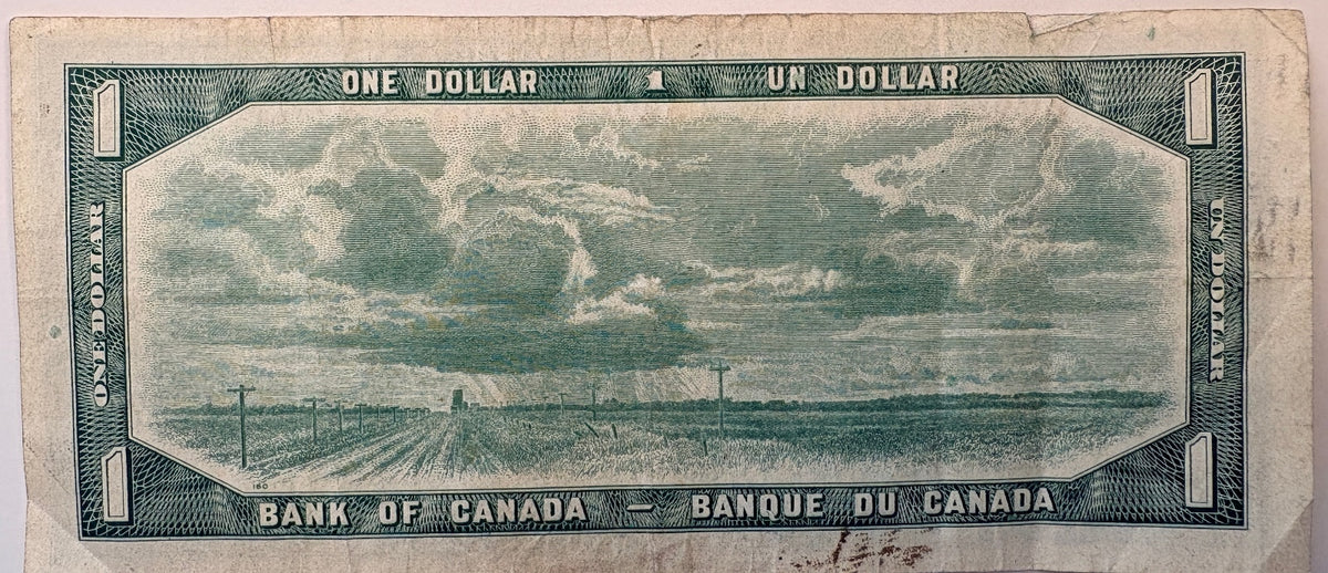 1954 Canada $1 Banknote Queen Elizabeth II Beattie Coyne BC-37a P-74a – alternate product view 2 of 2