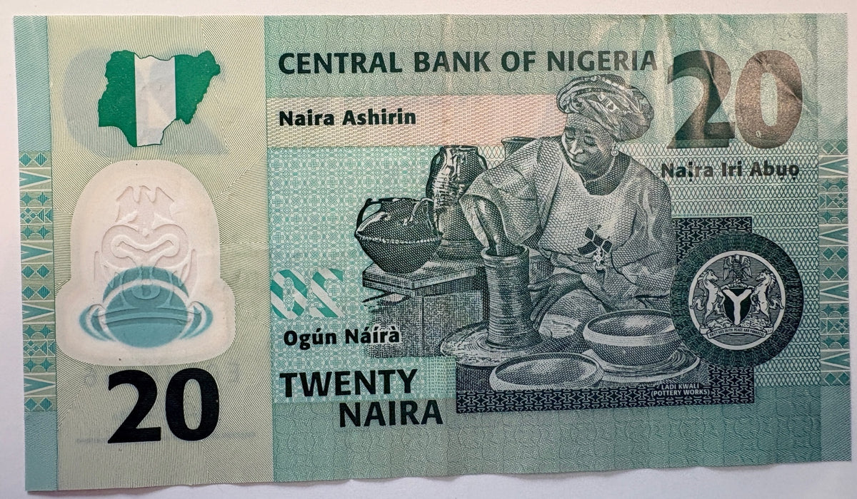 2006 Nigeria 20 Naira Polymer Banknote P-34a Murtala Muhammed UNC – alternate product view 2 of 2
