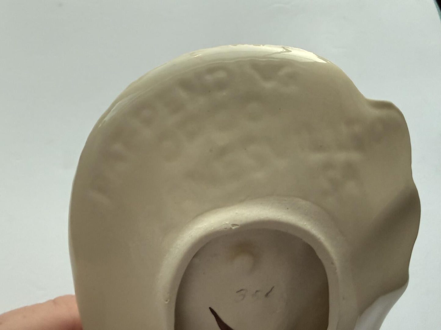 Mid Century Modern Ceramic Duck Pond with Cattails Trinket Dish