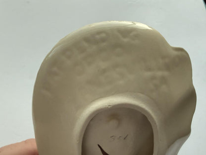 Mid Century Modern Ceramic Duck Pond with Cattails Trinket Dish