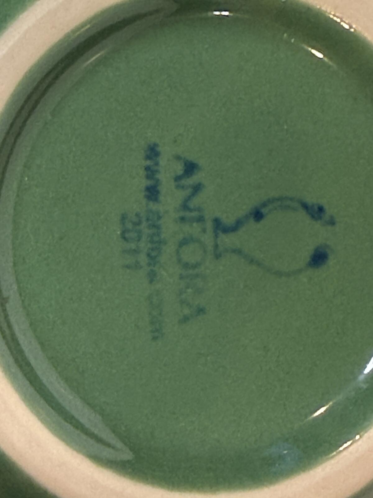 Anfora Mexico Green Stoneware Soup Cereal Bowls Set of 3 Restaurant Ware 2011