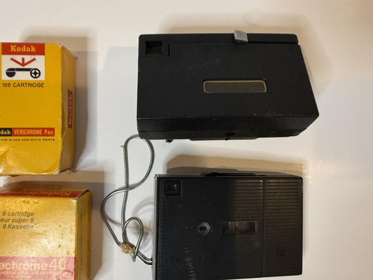 Kodak Instamatic X-15 Disc 4000 Camera Lot w/ Vintage Film Boxes