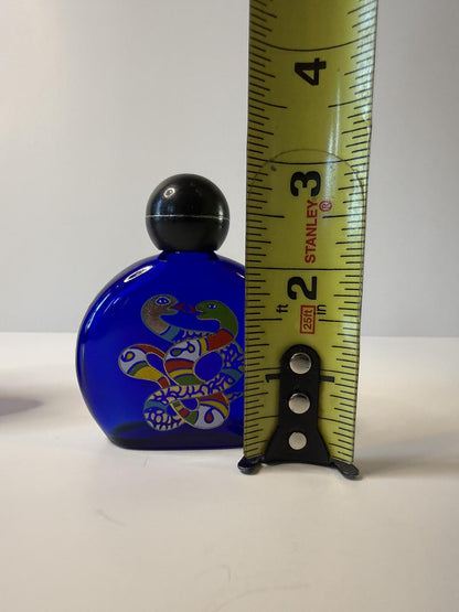 Vintage Niki de Saint Phalle Cobalt Blue Snake Perfume Bottles Set of 2