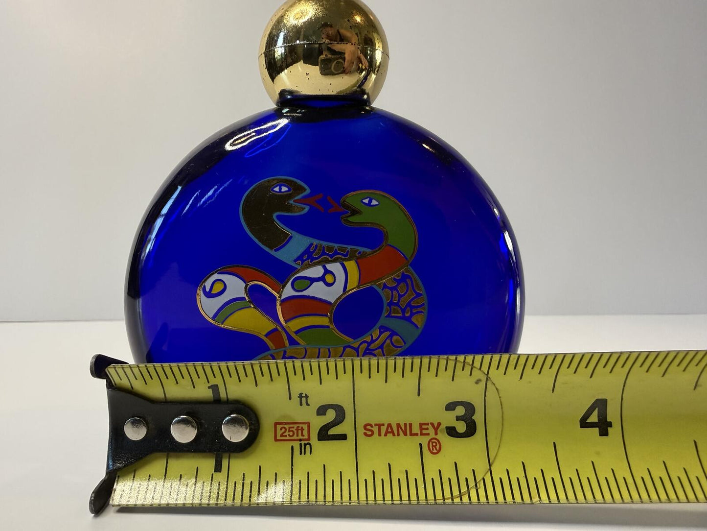 Vintage Niki de Saint Phalle Cobalt Blue Snake Perfume Bottles Set of 2