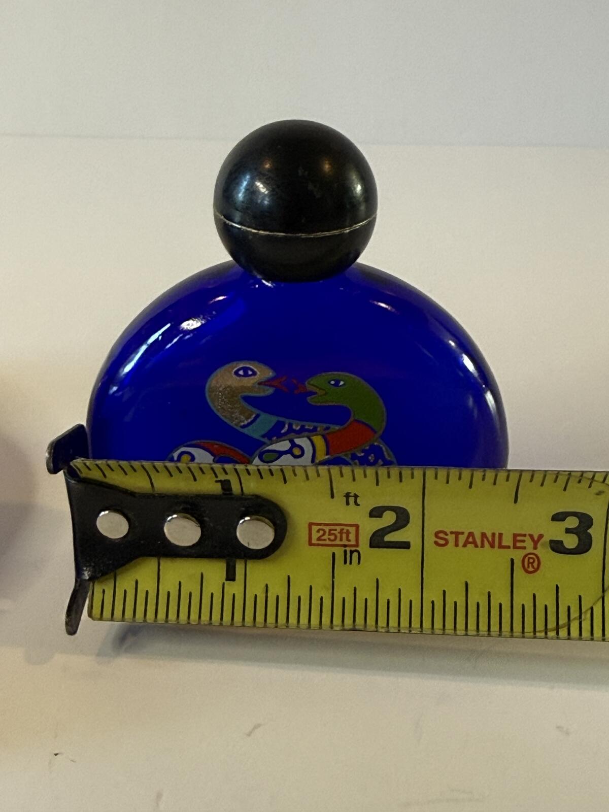Vintage Niki de Saint Phalle Cobalt Blue Snake Perfume Bottles Set of 2
