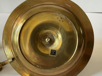 Vintage Brass Chamberstick Candle Holders Set of 2 Made in India Finger Loop