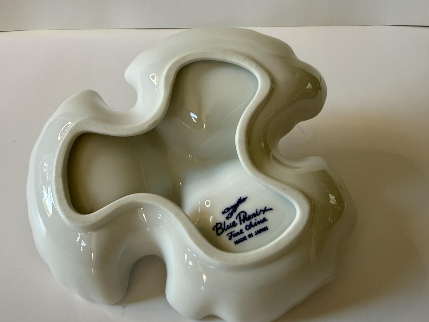 Vintage Blue Phenix Fine China Japan 3 Section Relish Dish Blue Onion Style
