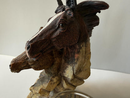 Horse Head Votive Candle Holder Western Decor Glass Insert