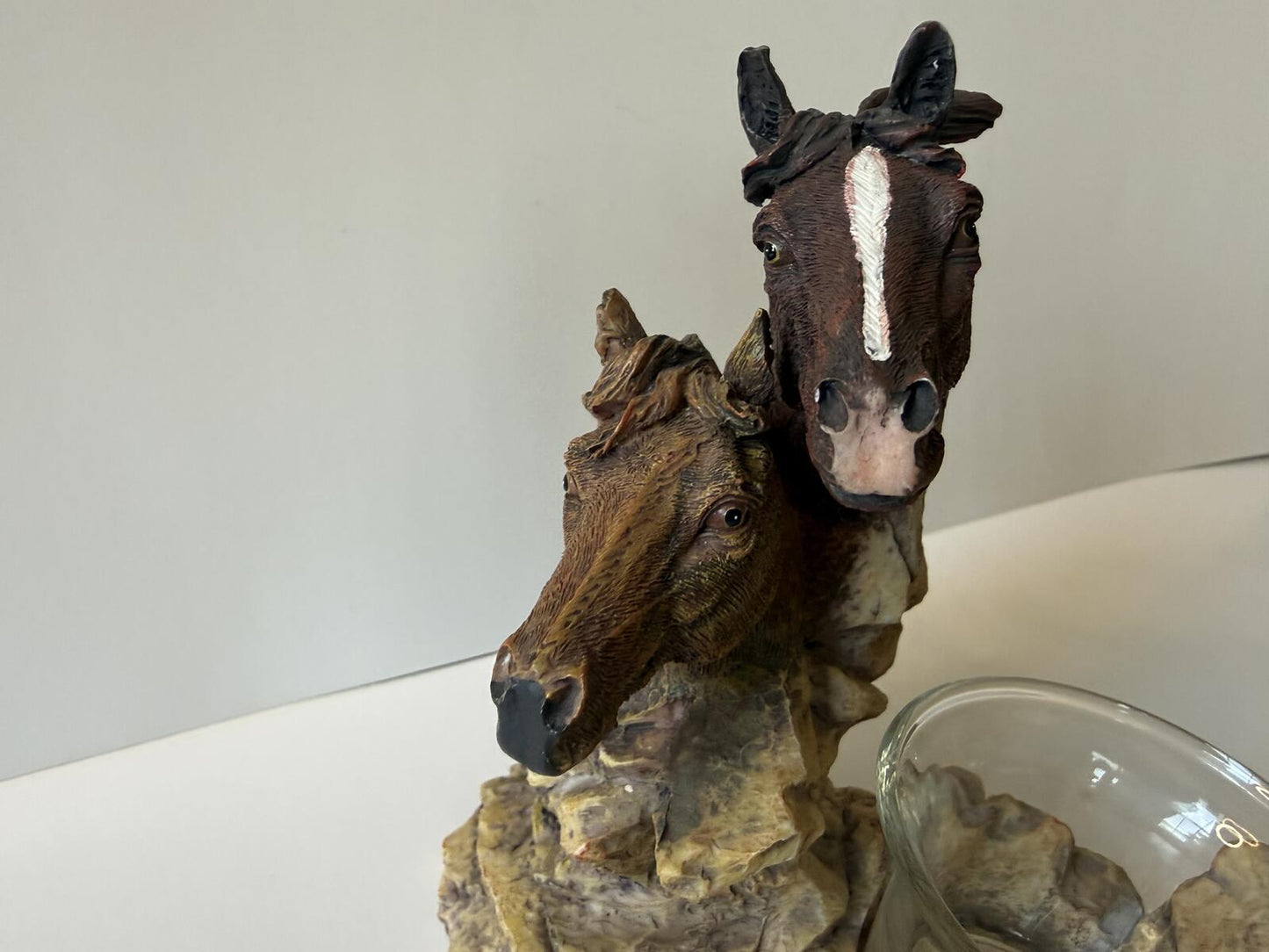 Horse Head Votive Candle Holder Western Decor Glass Insert