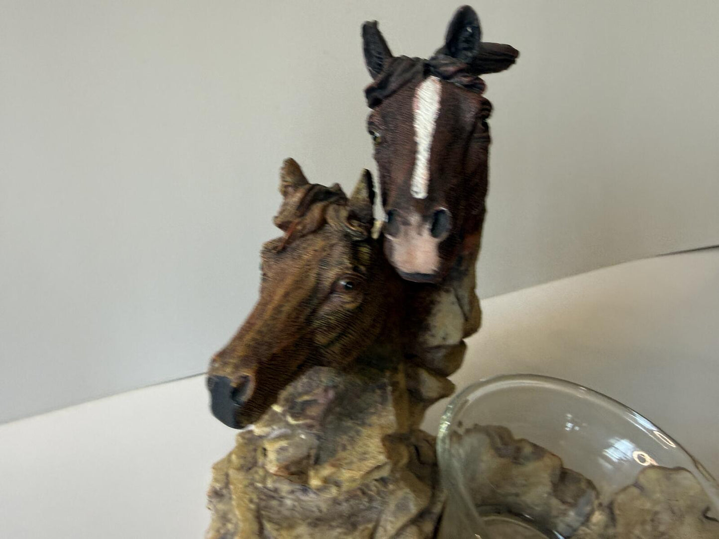 Horse Head Votive Candle Holder Western Decor Glass Insert