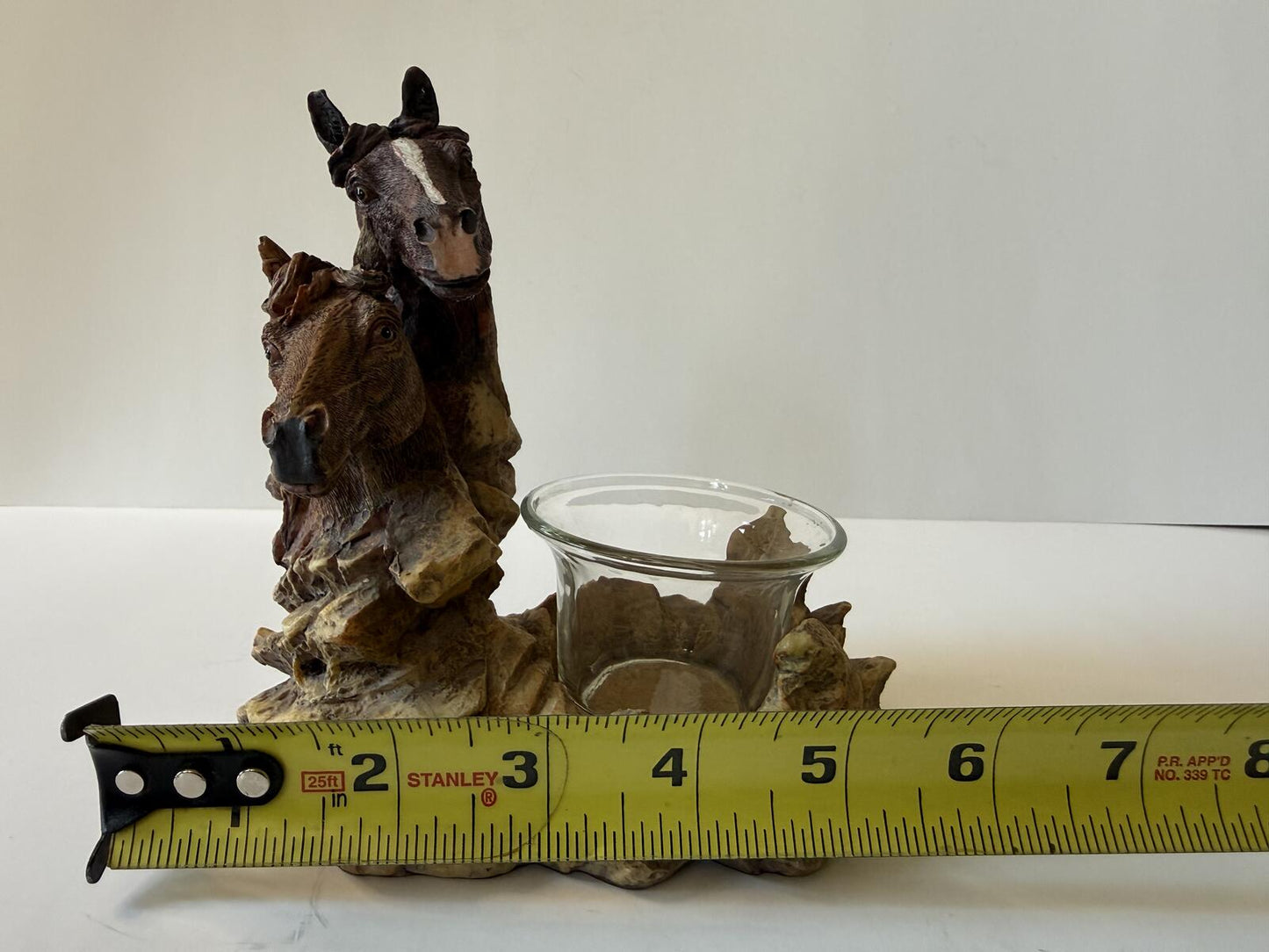 Horse Head Votive Candle Holder Western Decor Glass Insert