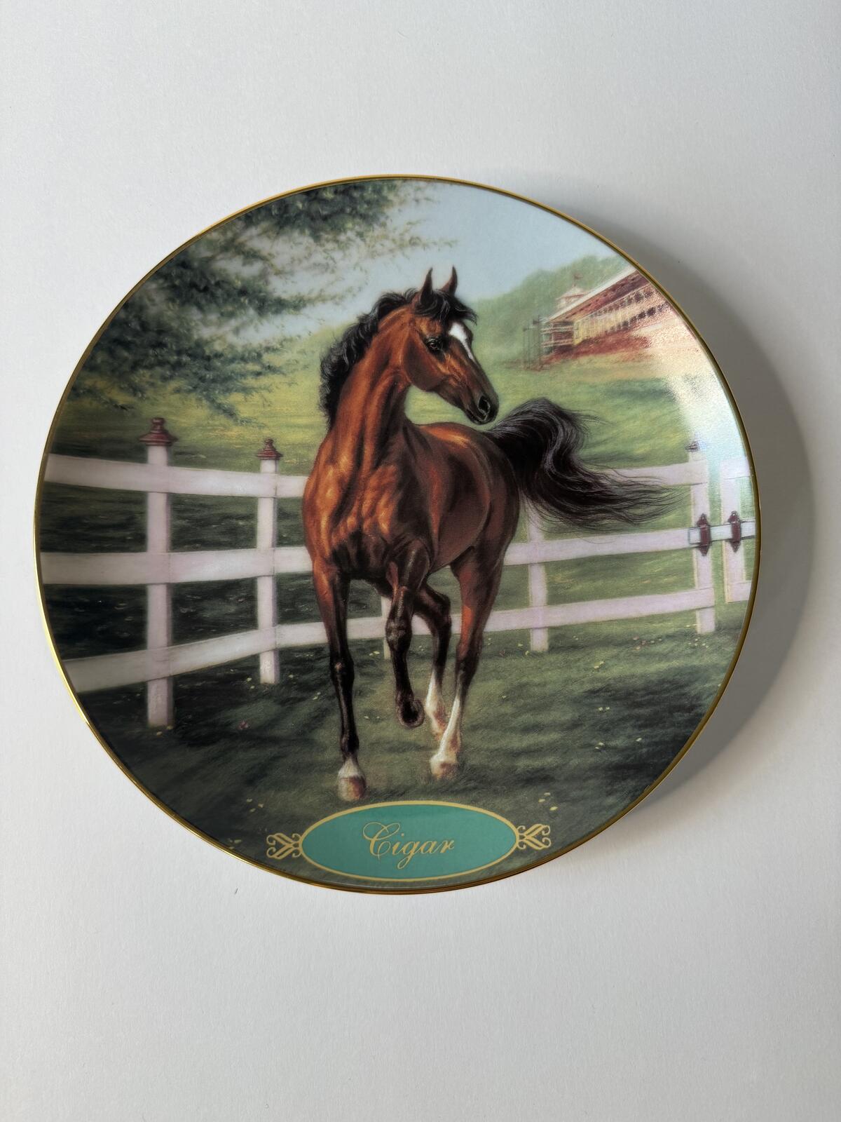 1997 Danbury Mint Cigar Champion Thoroughbreds Collector Plate Susie Morton