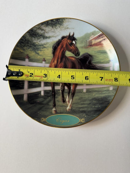 1997 Danbury Mint Cigar Champion Thoroughbreds Collector Plate Susie Morton