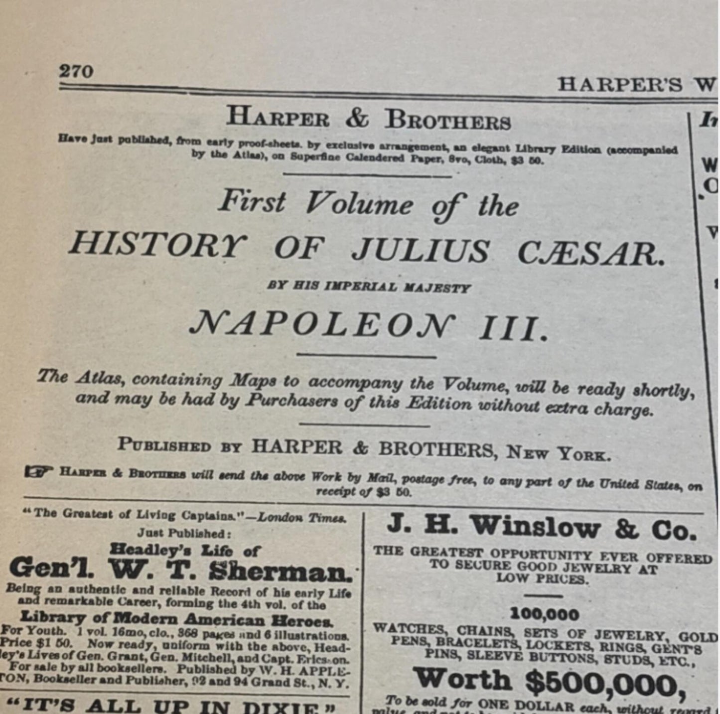 1865 HARPER’S WEEKLY NEWSPAPER ~ LINCOLN ASSASSINATION ~ JOHN WILKES BOOTH