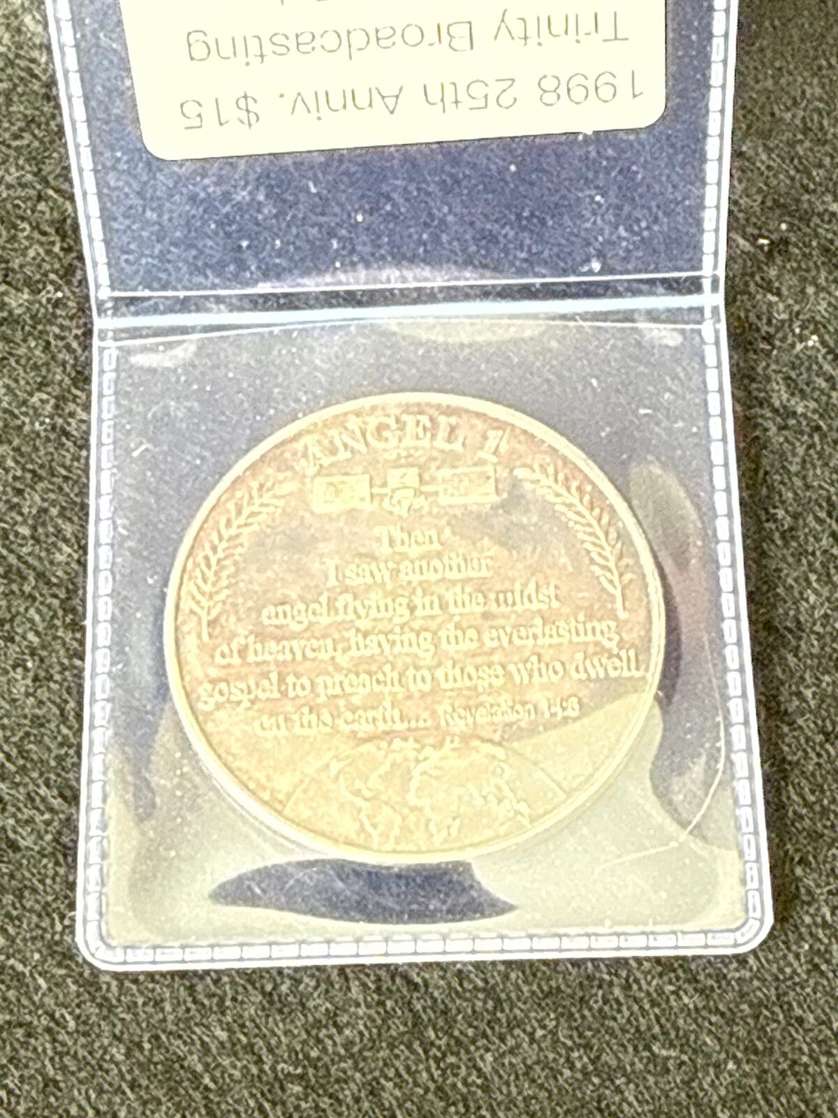 Silver clad Trinity Broadcasting Network 1998 25th Anniv. Angel 1 Token - TK26030007