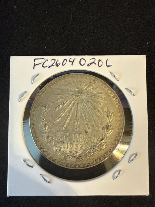 1932 Mexico Un Peso .720 silver