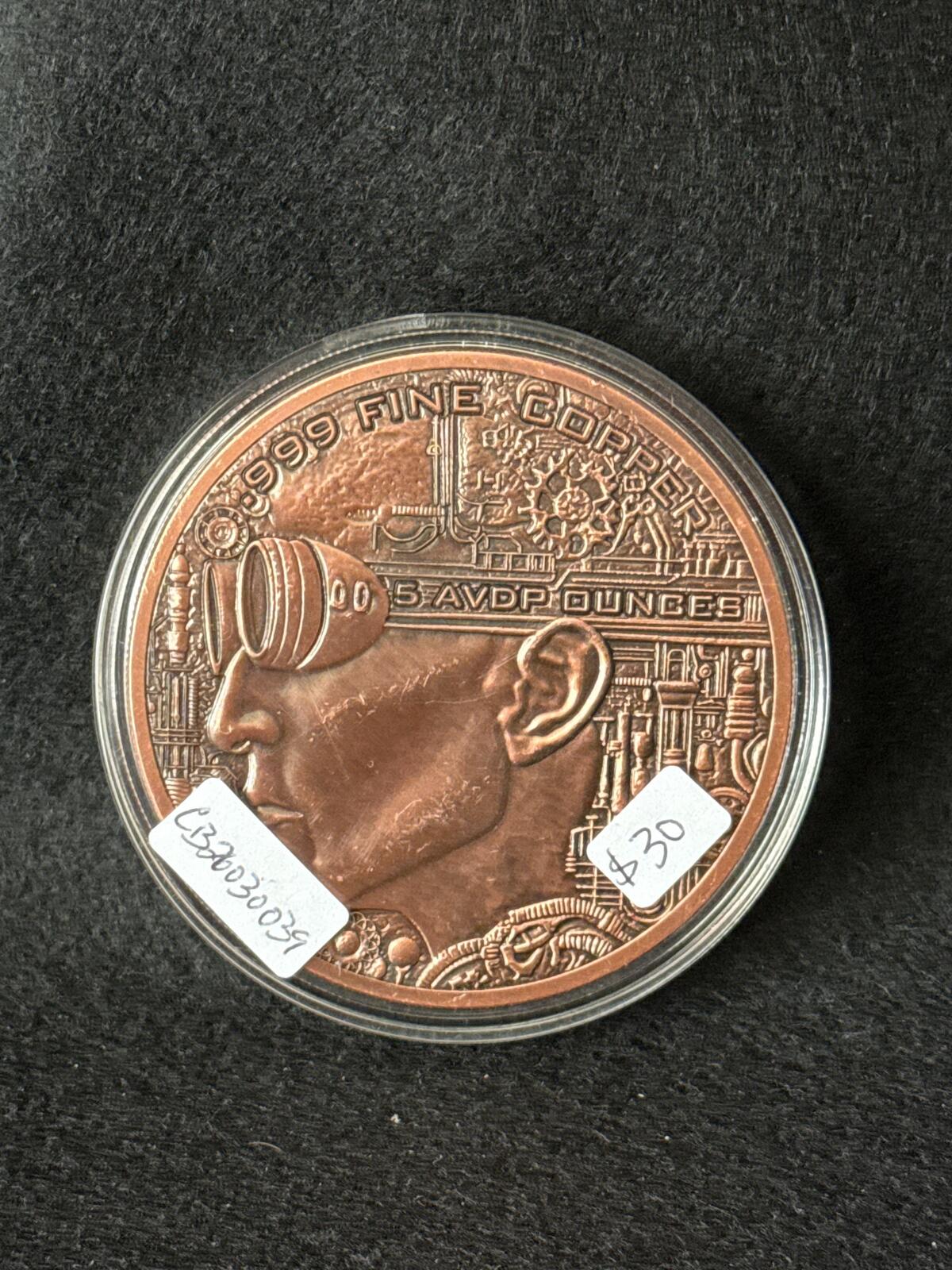 5 oz "Steampunk Visions" Colorized Copper Round - CB26030039