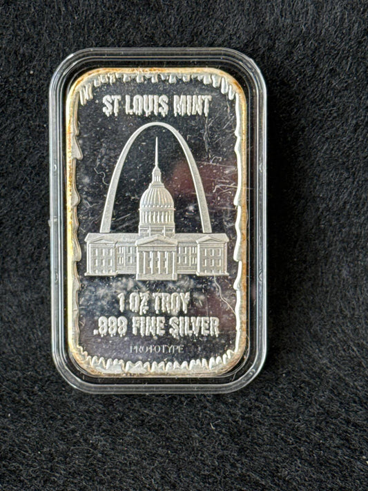 ST. LOUIS MINT 1 oz Colorized Silver Bar 2020/2021 Covid Dumpster Fire Prototype