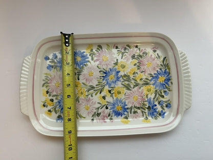 Sta Ma Cuernavaca Floral Rectangular 15” Plate