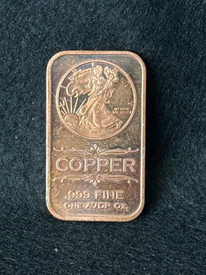 1 oz Copper Bar - Walking Lib - CB26030038