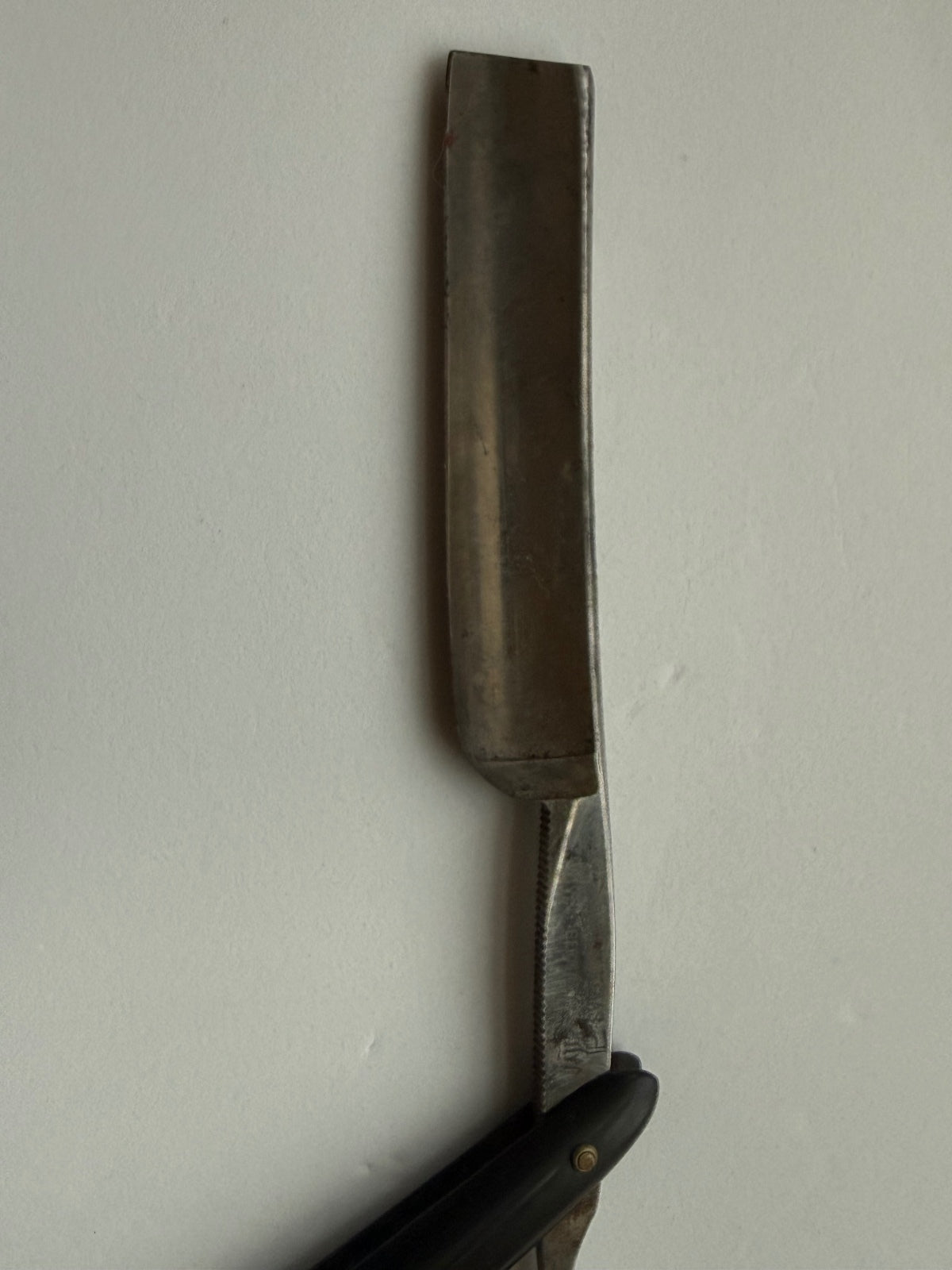 Vintage Robert Klaas Solingen Germany Straight Razor Carbon Steel Black Handle