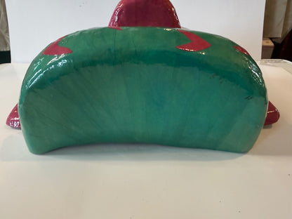 Large Hand Painted Papier Mache Tribal Wall Mask Folk Art Mexico 12-14 Inch