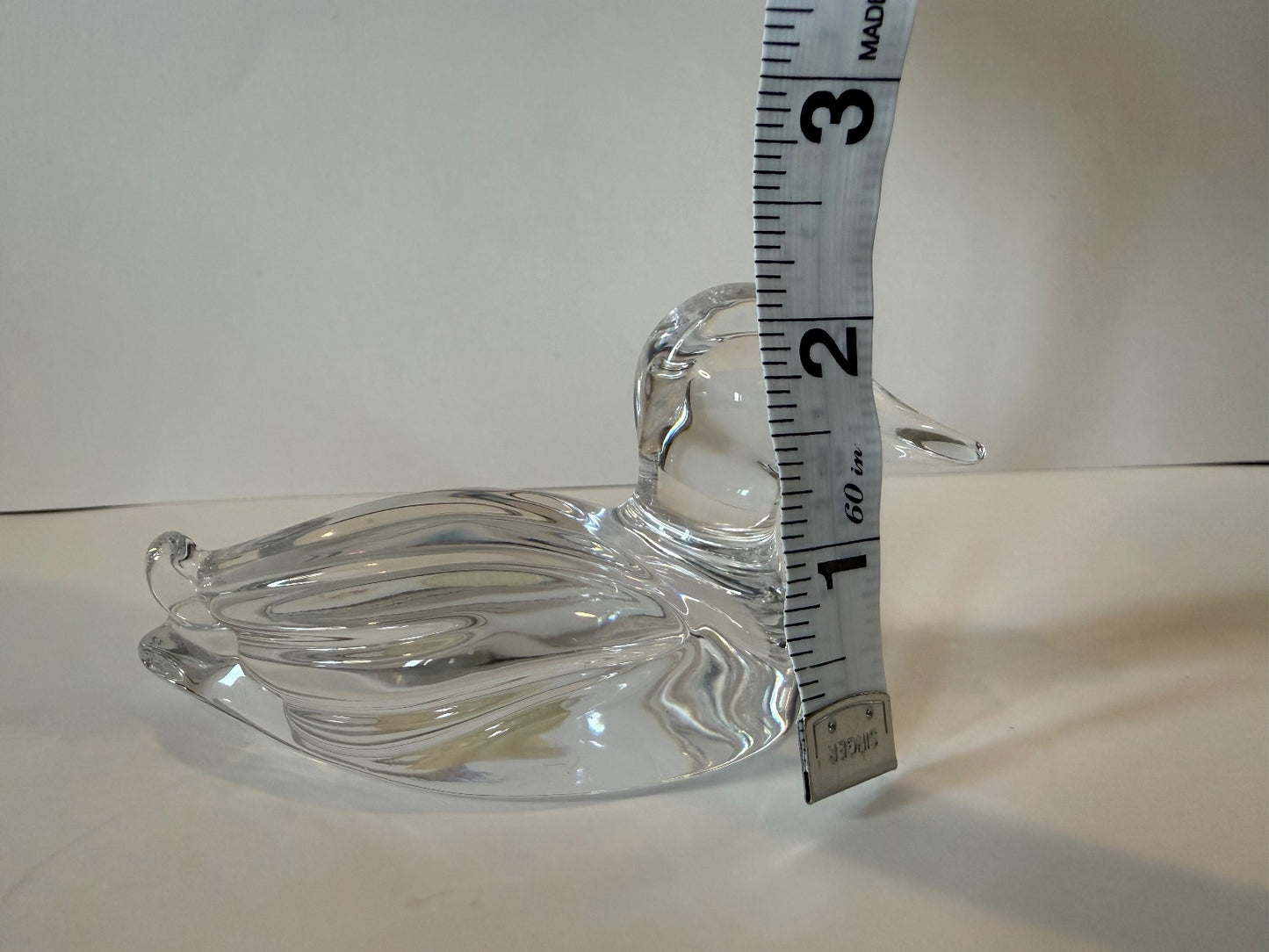 Princess House 24% Lead Crystal Duck Figurine Paperweight West Germany