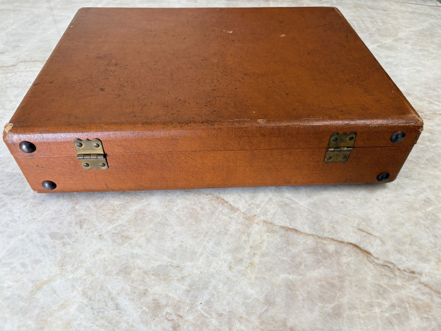 Vintage Youngstown Kitchens Mullins Metal Carry Case Brown Mid Century USA