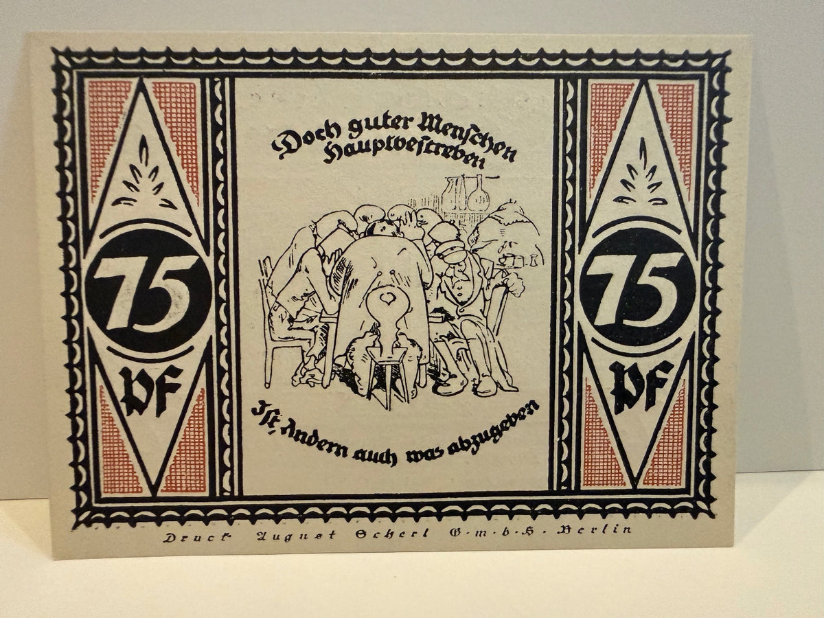 1921 Germany Stolzenau Weser Notgeld Lot 7 Notes 50 & 75 Pfennig - 28 – alternate product view 12 of 14