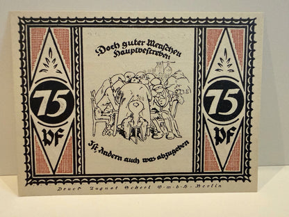 1921 Germany Stolzenau Weser Notgeld Lot 7 Notes 50 & 75 Pfennig - 28 – alternate product view 12 of 14