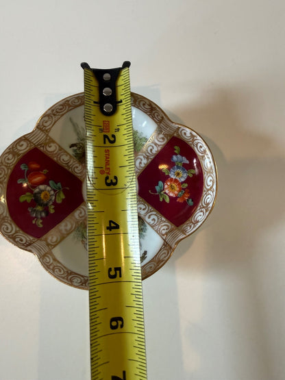Vintage Dresden Porcelain Bowl – Magenta Courting Scenes — product photograph 6
