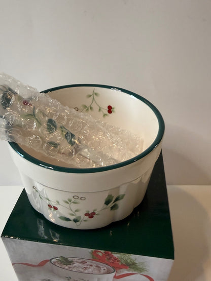 Pfaltzgraff Winterberry Dip Bowl & Spreader Set w/ Original Box