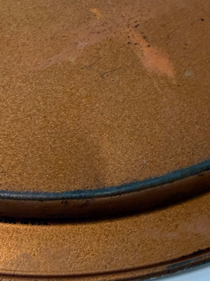 Grecian Etruscan Style Decorative Metal Tray 11.5” Greek Key Copper Tone