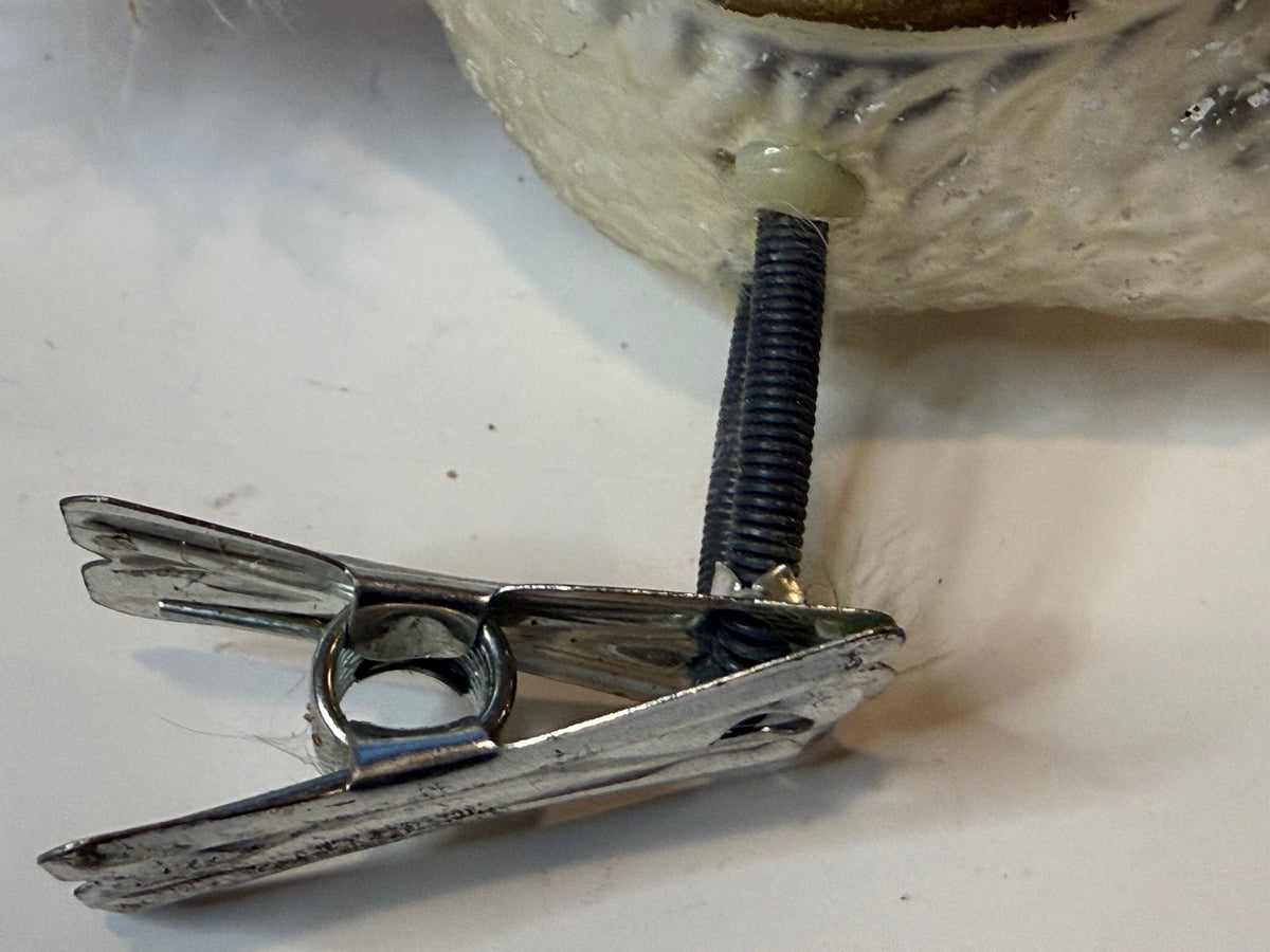 Vintage German Glass Turkey Ornament Clip-On Feather Tail 1950s – alternate product view 7 of 11