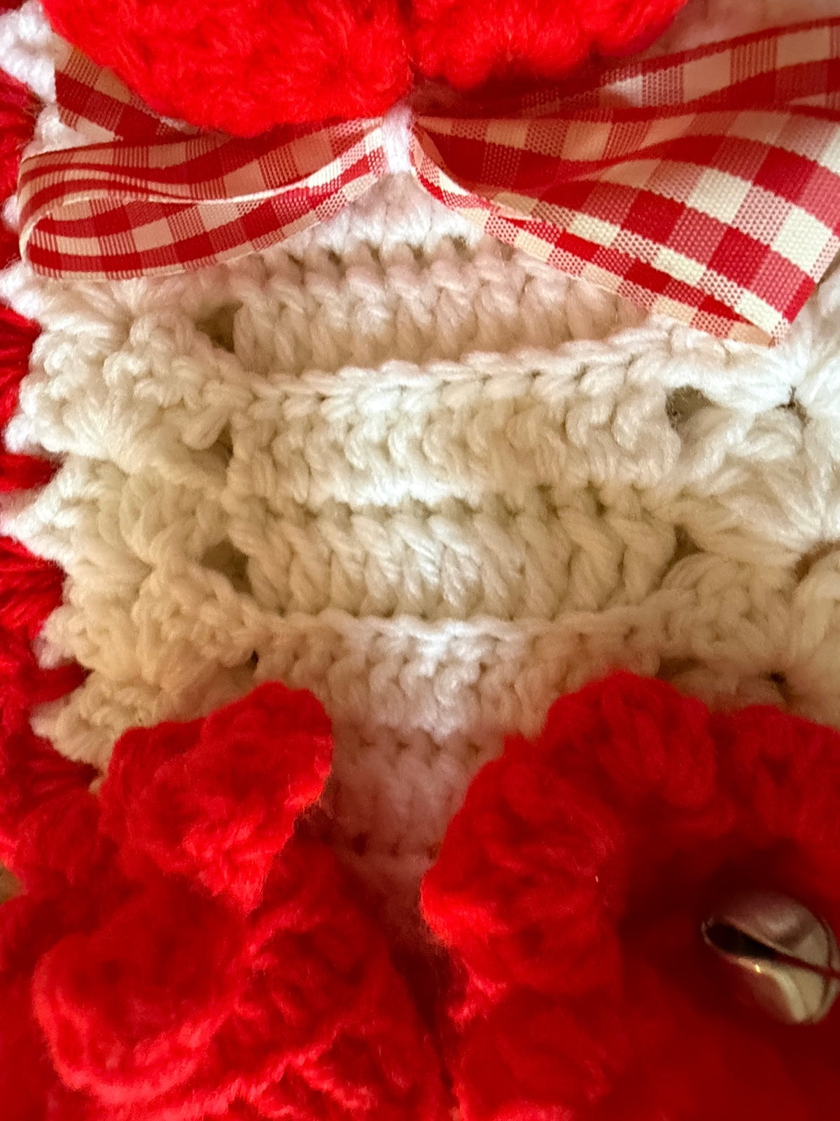 Vintage Handmade Crochet Christmas Bell Pull Wall Hangings Bells Bows Set of 2 – alternate product view 11 of 11