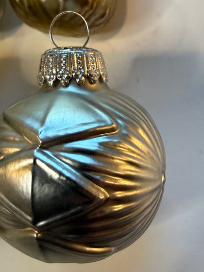 6 Vintage Germany Glass Christmas Ornaments Mushrooms Walnuts Basket – alternate product view 5 of 14