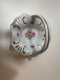Vintage PM Martinroda Germany Porcelain Floral Basket Trinket Dish Gold