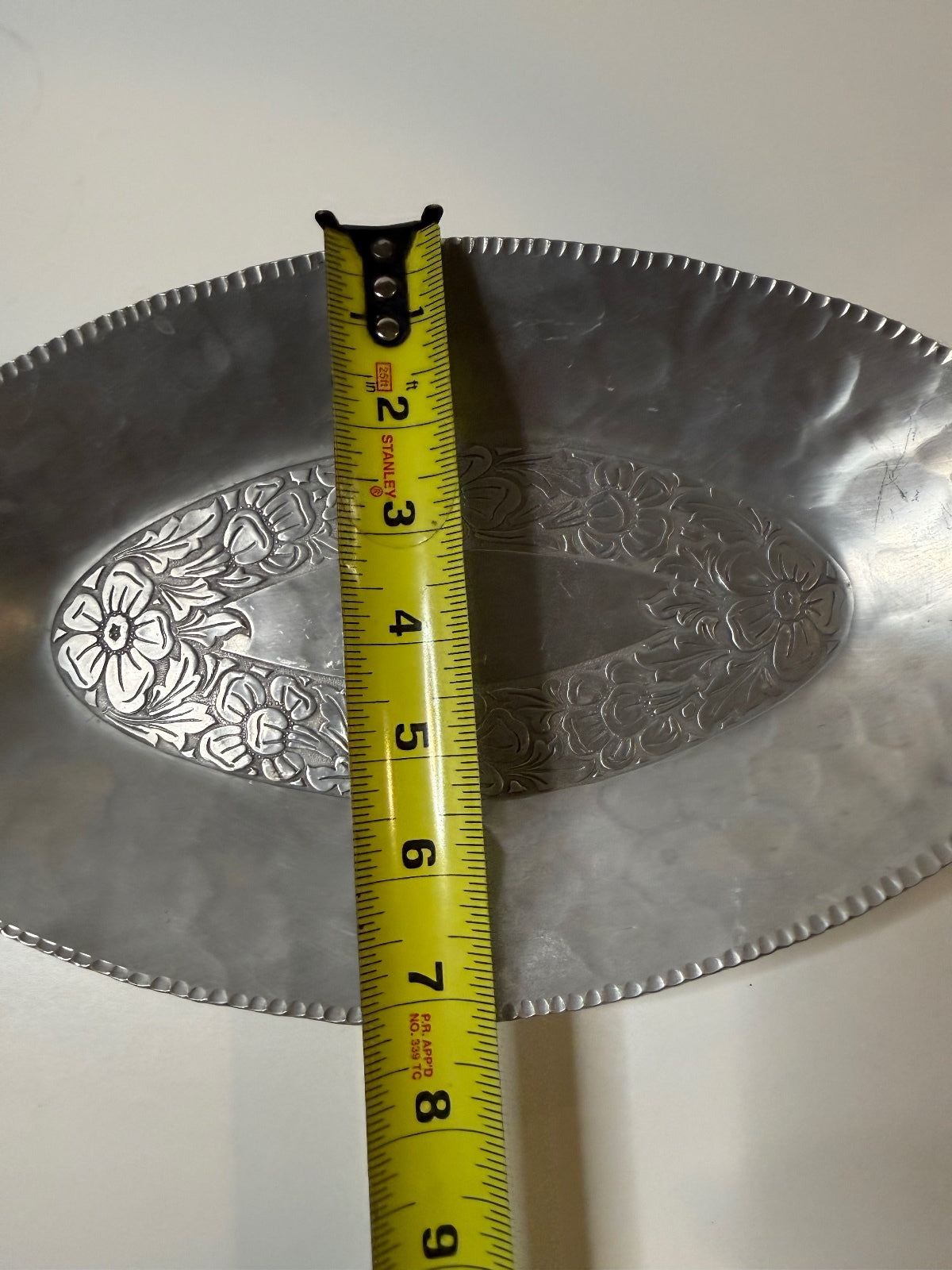 Vintage Everlast EMPC Intaglio Forged Aluminum Floral Serving Tray 13” – alternate product view 8 of 8