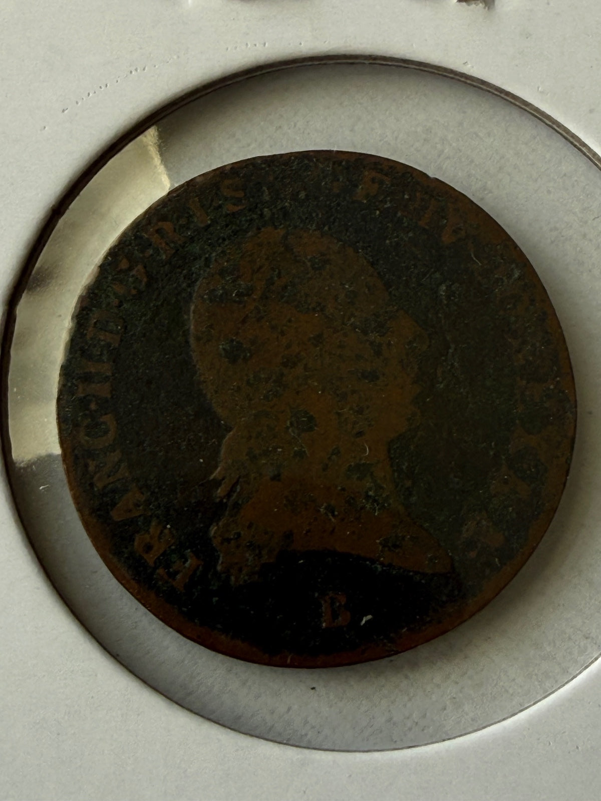 1800 Austria 1 Kreuzer Coin — product photograph 3